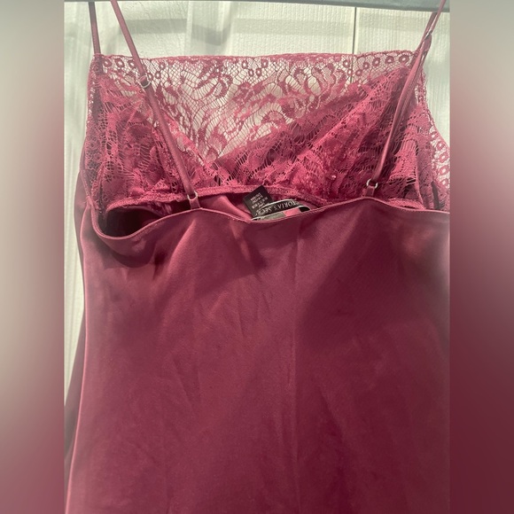 Victoria's Secret Red Satin Chemise with Lace Detail - Picture 5 of 9